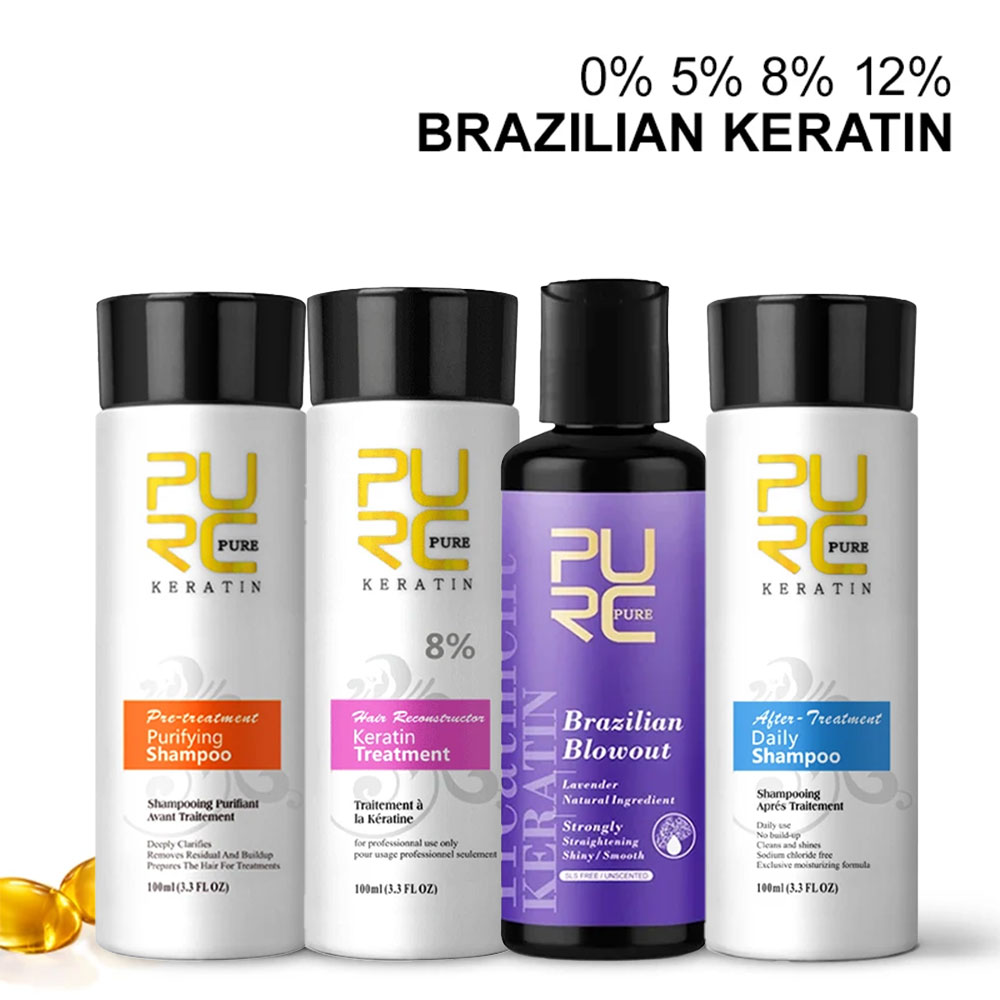 Hair Care Keratin Shampoo - PURC Keratin Treatment Shampoo Conditioner Hair