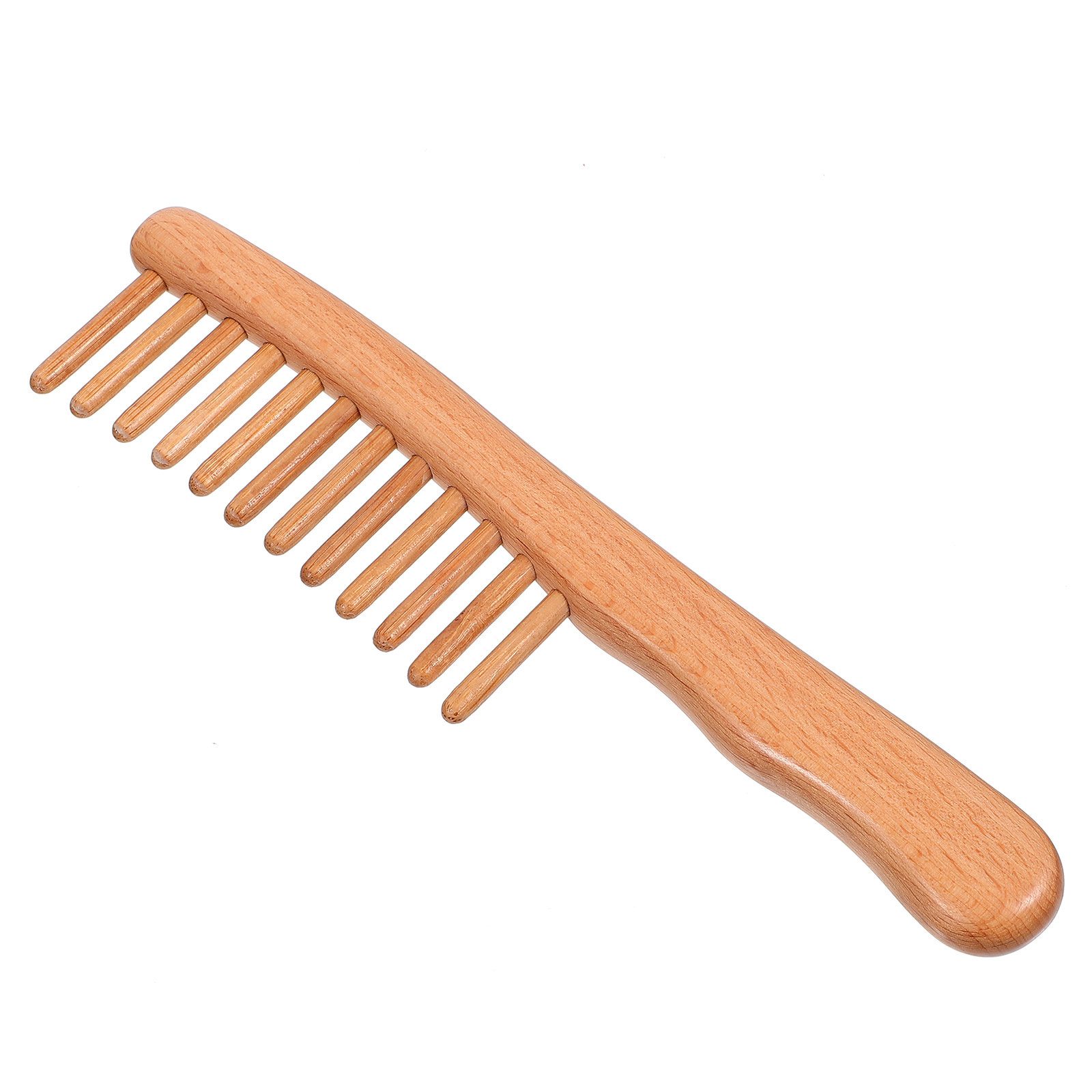 Hair Care Natural - 1Pcs Polished Natural Wood Massage Comb