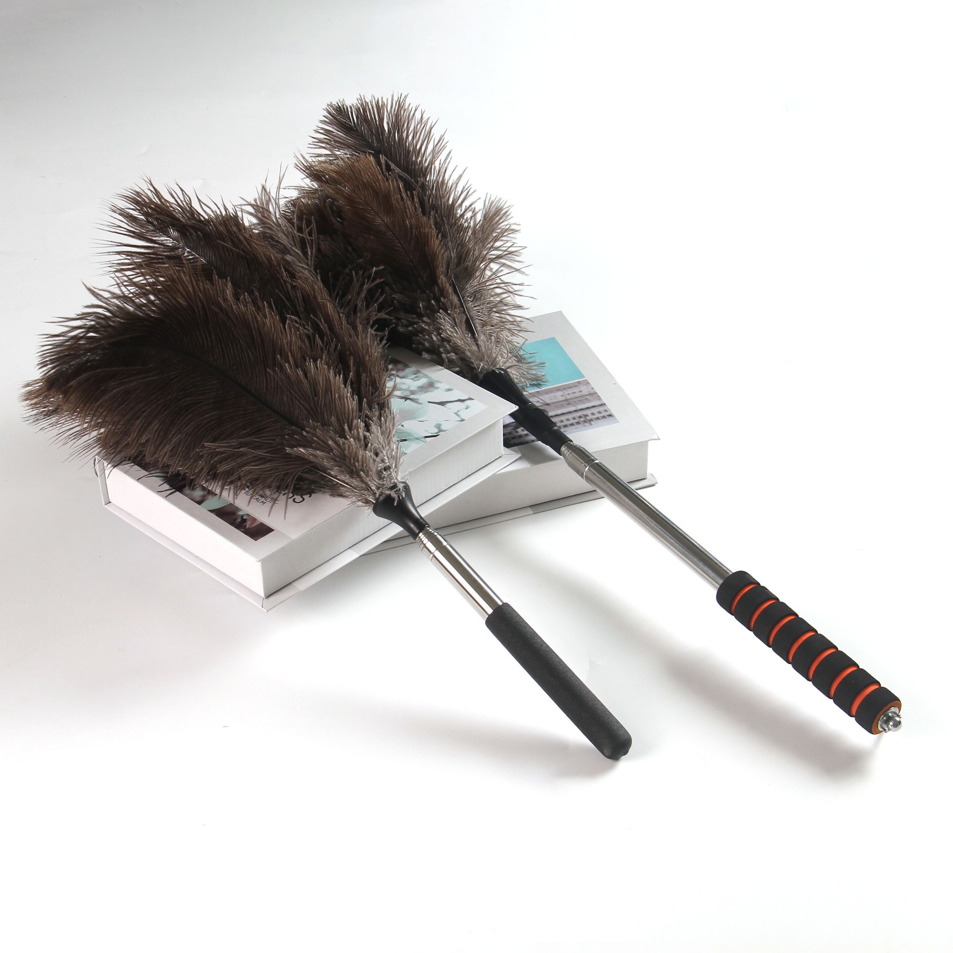 Hair Care Journal - Scalable Dust Duster Long Handle Ostrich
