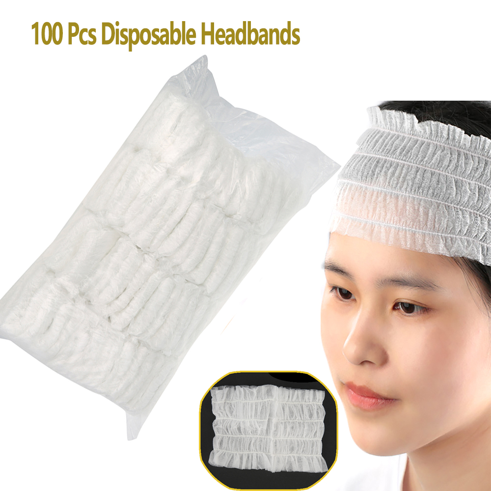 Hair Care Journey - 100 Pcs Disposable Headbands Non Woven