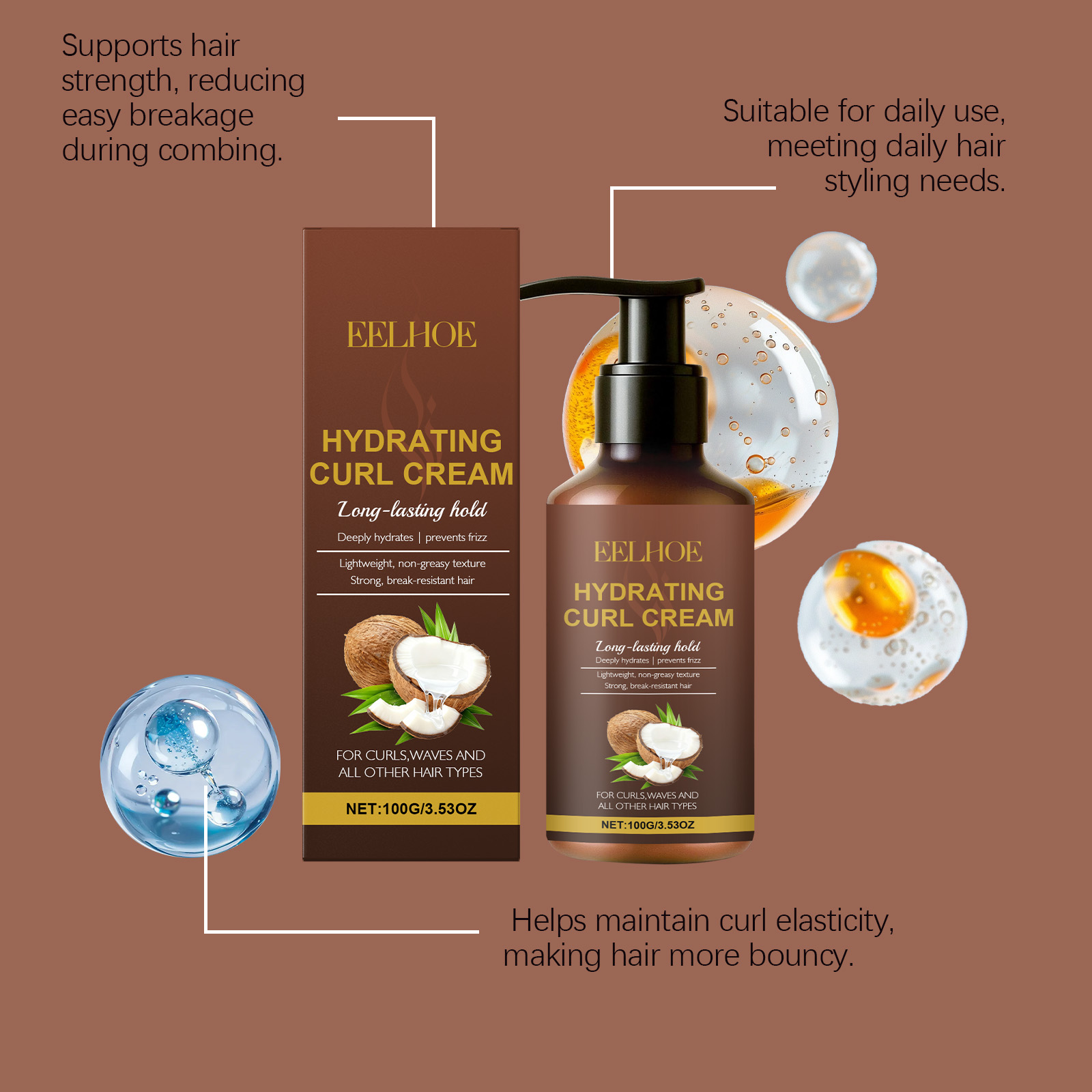 Curl Styling Cream for Wavy an - Hair Care Nature ulasan dan harga
