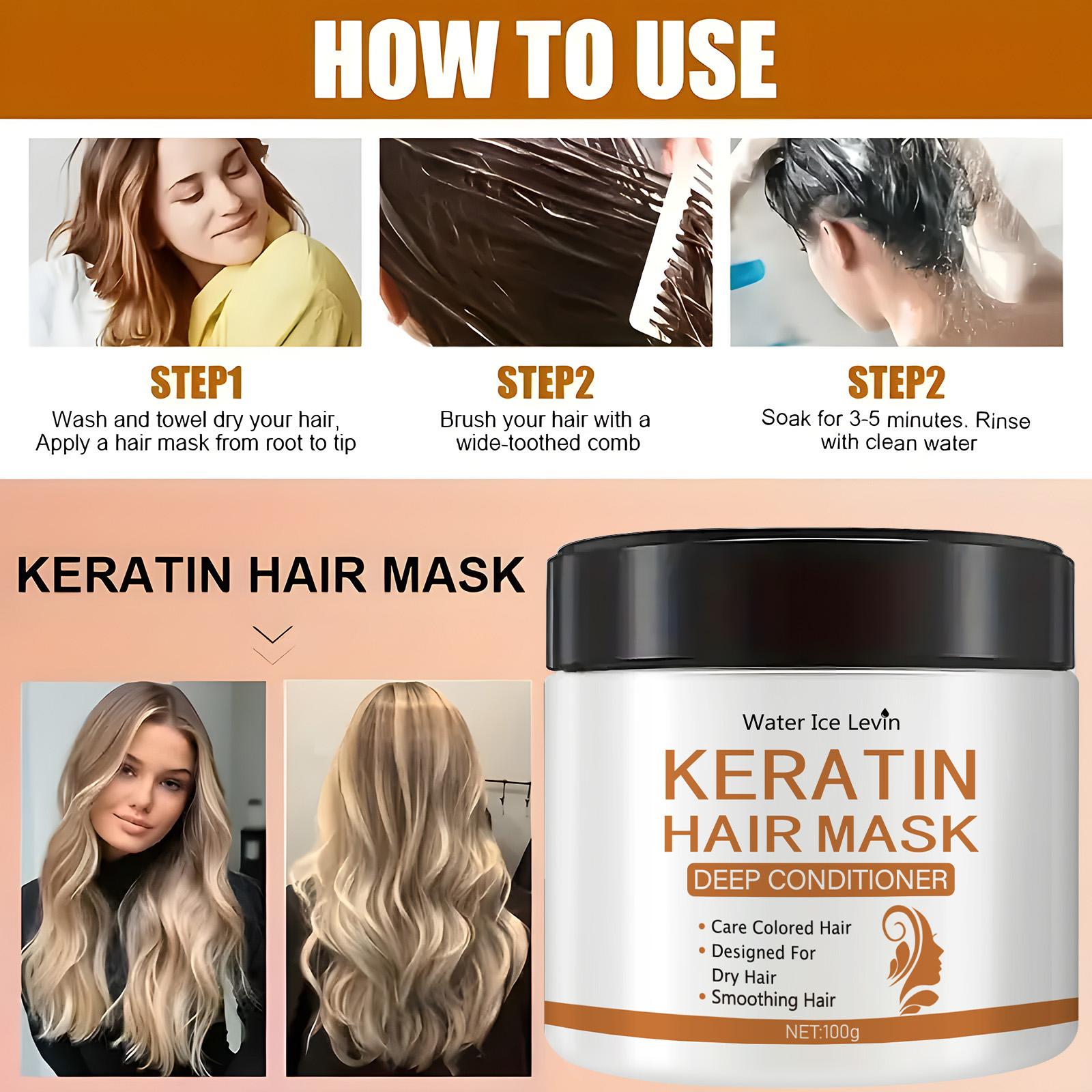 Keratin Hair Mask - Deep Condi - Hair Care Dupes ulasan dan harga