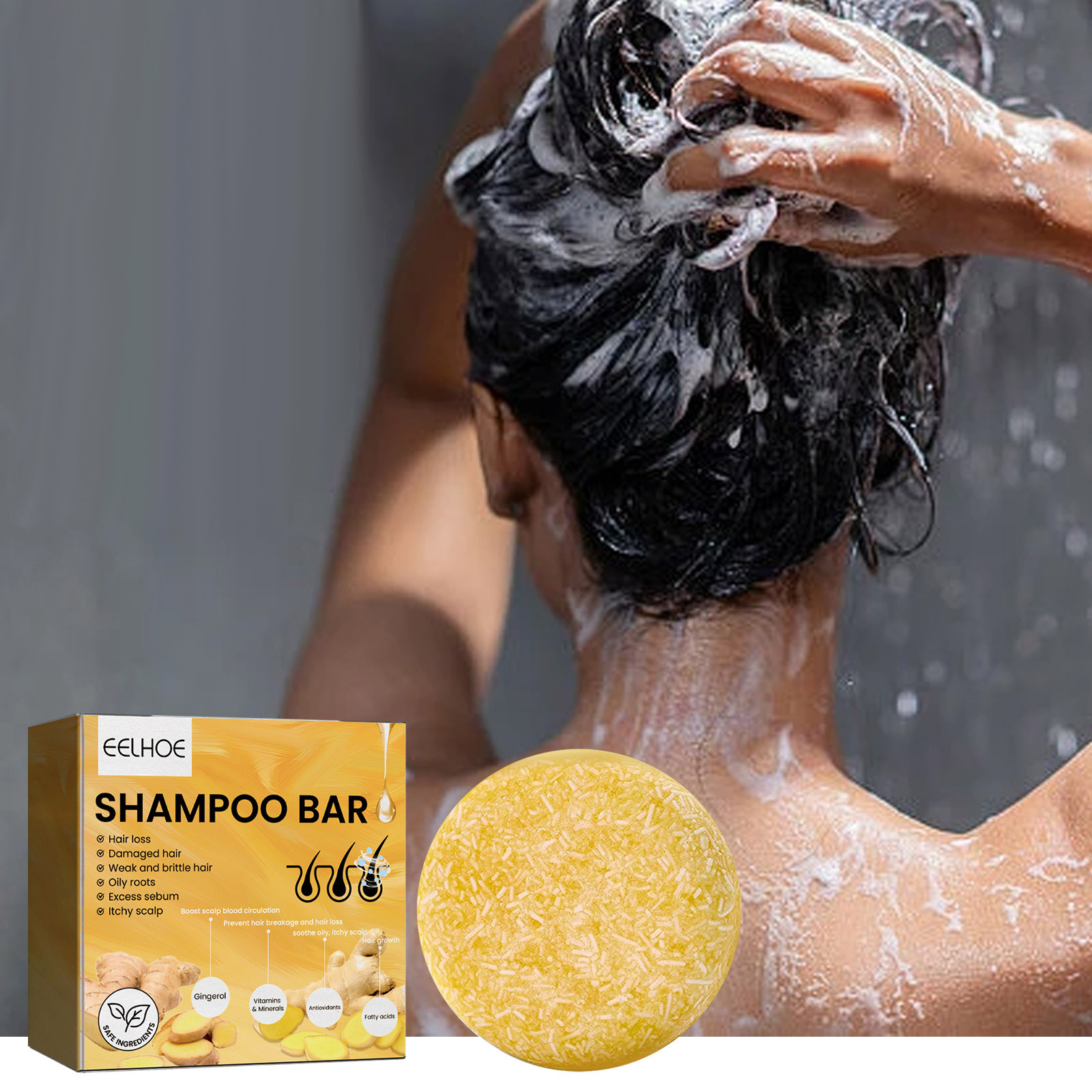 Natural Ginger Hair Shampoo Ba - Hair Care Nature ulasan dan harga