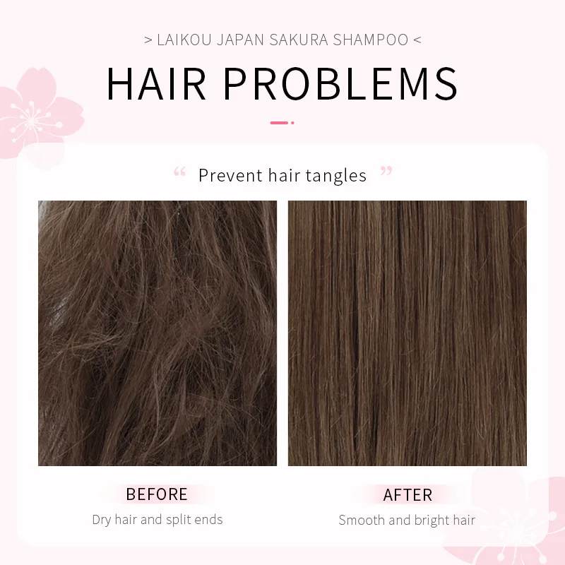 LAIKOU Japan Sakura  Shampoo R - Hair Care Vitamin E ulasan dan harga