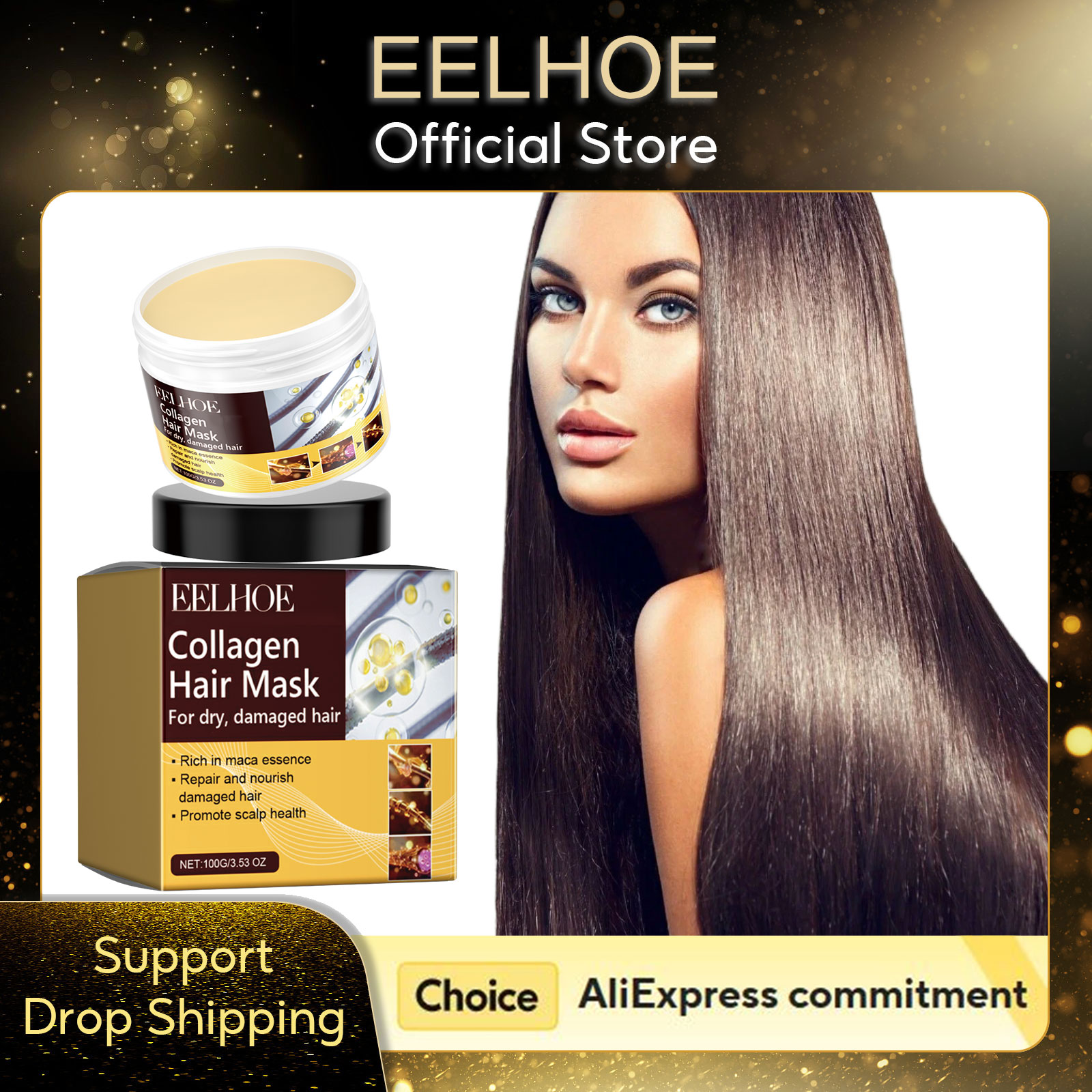 EELHOE Collagen Hair Mask Anti - Hair Care Natural Products ulasan dan harga