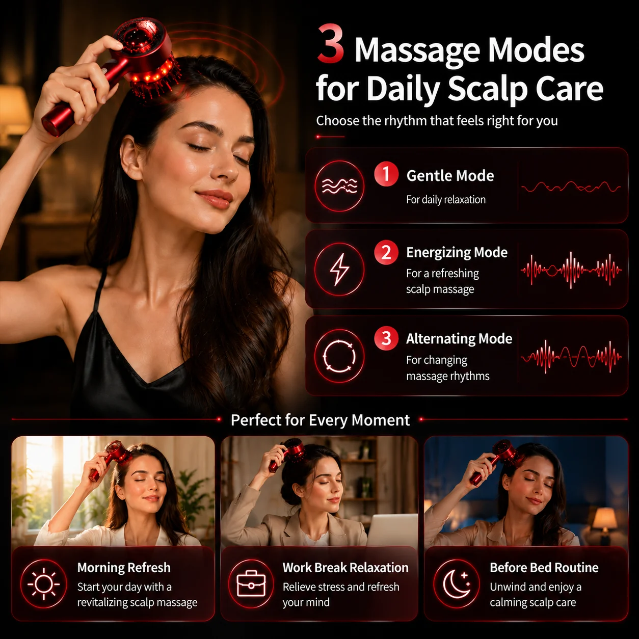 Red Light Scalp Massager Comb  - Hair Care Serum ulasan dan harga