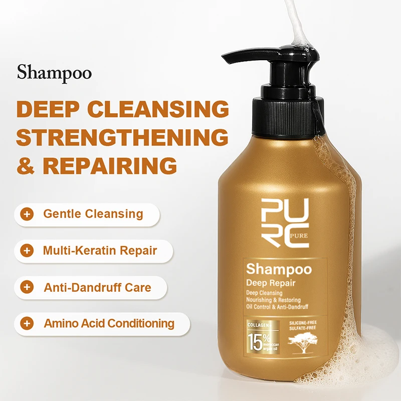 PURC Morocco Argan Oil Shampoo - Hair Care Keratin Shampoo ulasan dan harga