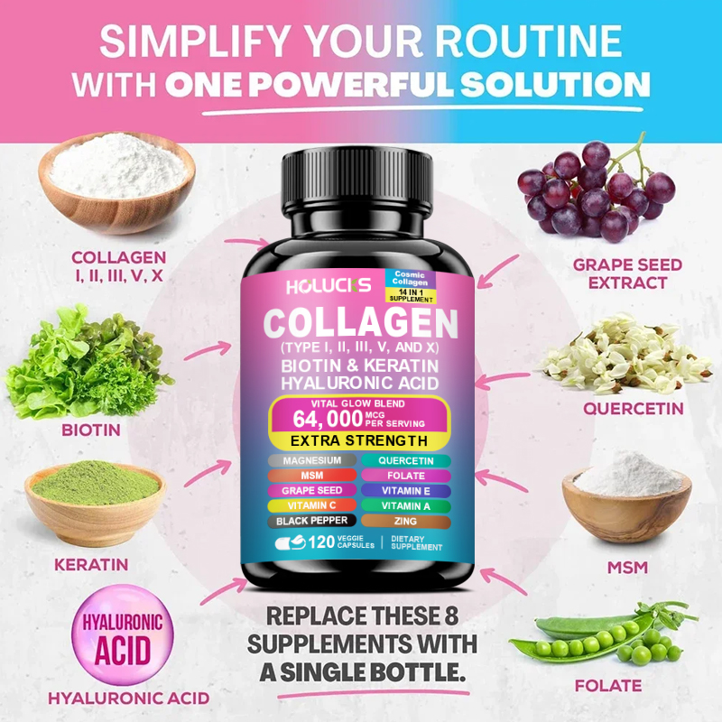 Collagen Capsules with Vitamin - Hair Care Vitamin E ulasan dan harga