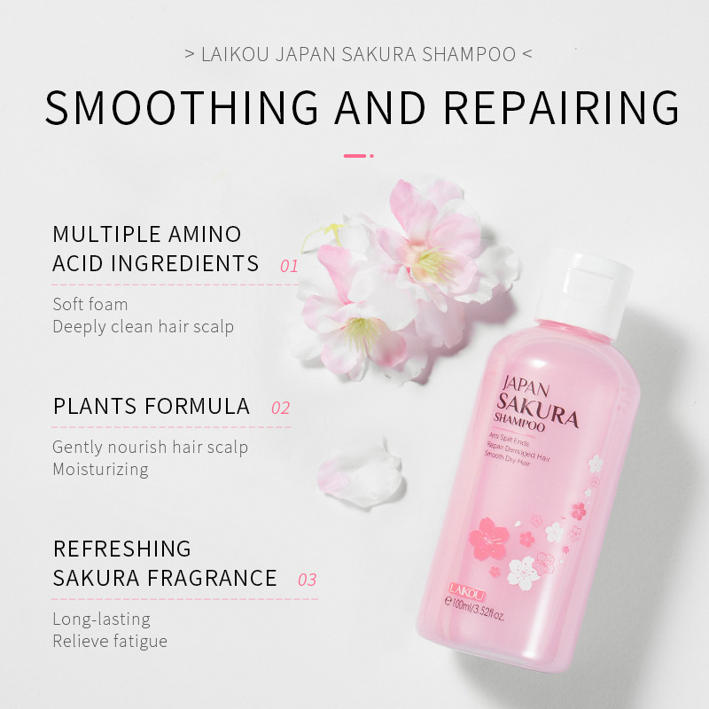 LAIKOU Japan Sakura  Shampoo R - Hair Care Vitamin E ulasan dan harga