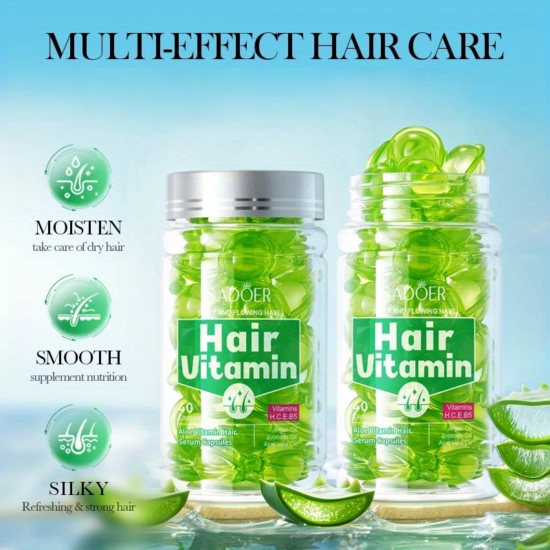 40Pcs Aloe Vera Vitamin Hair C - Hair Care Vitamin E ulasan dan harga
